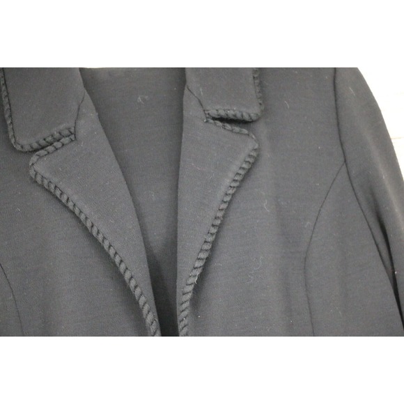 VINTAGE Betty Rose Stevens Hockanum Knits Wool Womens Jacket Top Skirt Set Black - Picture 3 of 15